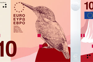Euro com novo design apresenta o martim-pescador Alcedo atthis