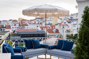 A vista desafogada do terraço é um dos trunfos deste boutique hotel
