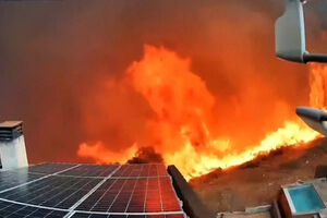 Imagens impressionantes mostram como incêndio florestal se aproxima de habitação em apenas 5 minutos