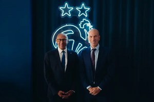 Philippe Diallo, presidente da Federação francesa de futebol, e Zidane