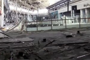 Reveladas as primeiras imagens do interior do centro comercial que colapsou após sismo no Japão
