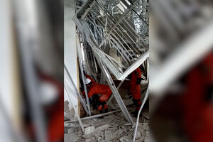 Novas imagens mostram destruição no interior de centro comercial que colapsou no Japão