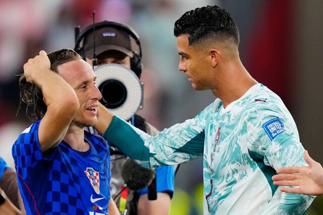 Modric e Ronaldo jogaram juntos no Real Madrid e reencontraram-se agora no Canadá