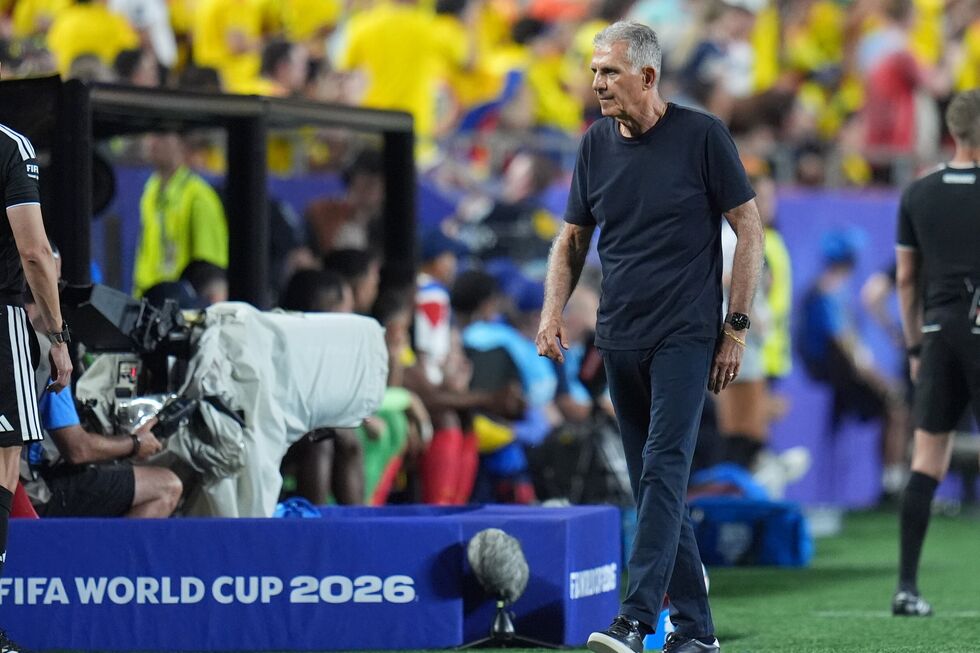 Carlos Queiroz, selecionador do Gana, durante o jogo com a Colômbia no Mundial'2026