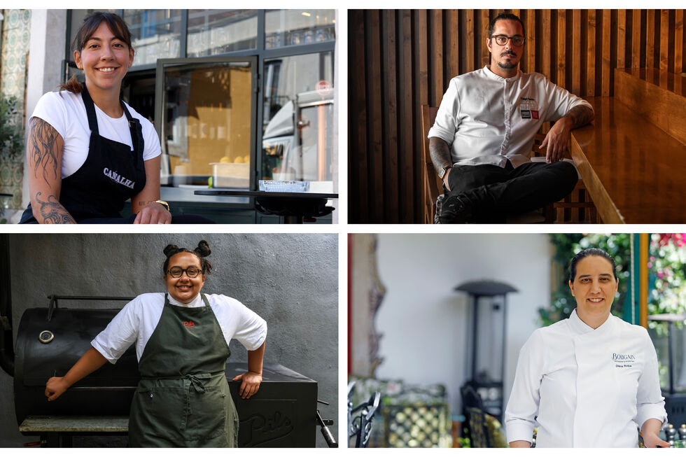 Os chefs de cozinha Lívia Orofino, Tiago Penão, Liz Almeida e Diana Roque partilham com os leitores da SÁBADO quatro receitas de pratos frescos para este verão