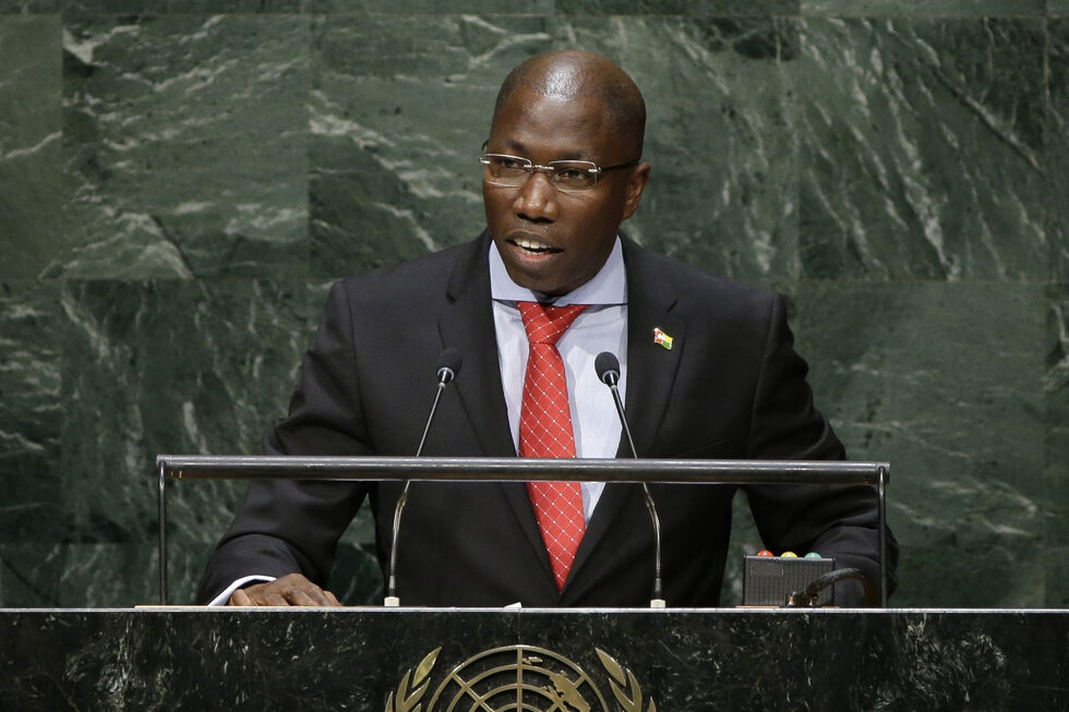 Simões Pereira discursa na ONU em 2014, quando liderava o executivo da Guiné-Bissau