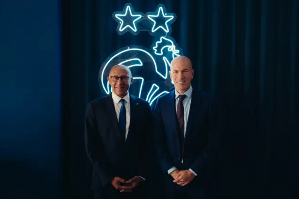 Philippe Diallo, presidente da Federação francesa de futebol, e Zidane