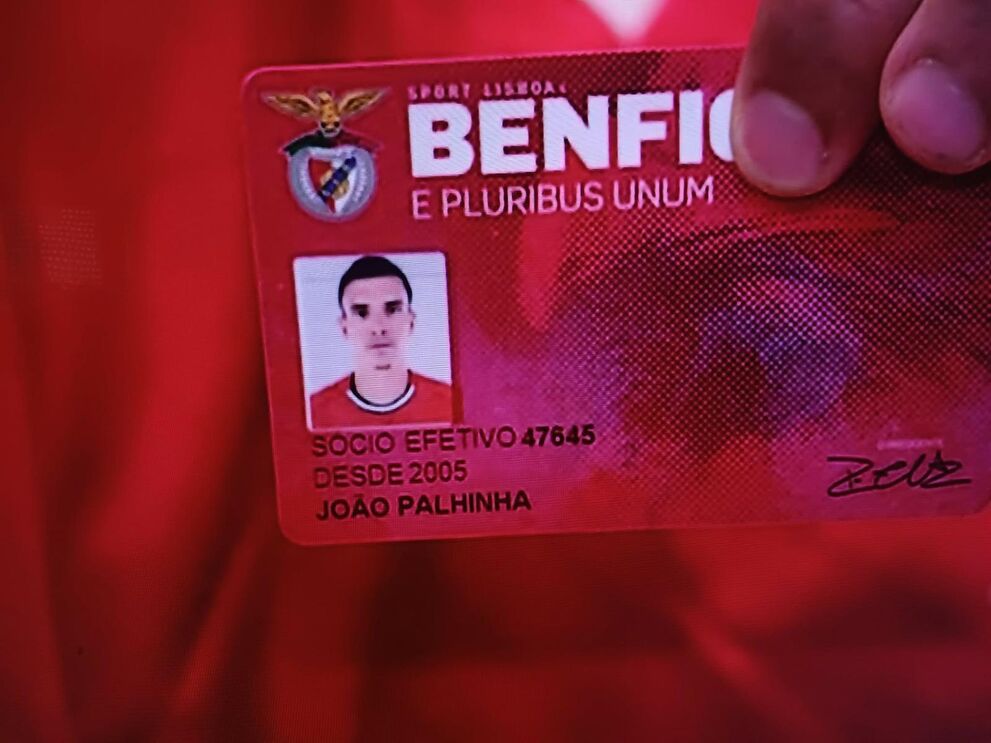 Cartão de Sócio do Benfica de João Palhinha