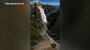 KI-generiertes Video zeigt, wie es zu der Lawine gekommen sein soll, die eine Überschwemmung im Nepal verursachte