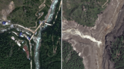 Imagens de satélite mostram o antes e depois da enxurrada no Nepal