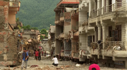 Nuwakot geprägt von der massiven Zerstörung, die die verheerenden Überschwemmungen in Nepal hinterlassen haben