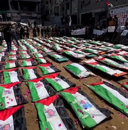 Gaza enterra 112 corpos em funeral em massa de palestinianos mortos durante ataques israelitas em 2023