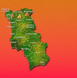 Este é o ponto de situação dos incêndios em Portugal. Veja o mapa