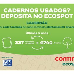 CONTINENTE PROMOVE INICIATIVA “CADERNÃO” PARA TRANSFORMAR CADERNOS USADOS EM ÁRVORES 