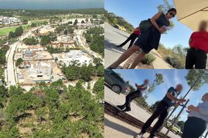 Vista aérea dos 200 hectares do empreendimento de luxo em Melides. Numa das tentativas de entrada, invocámos que tinha vias públicas