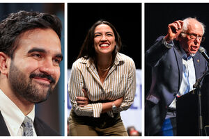 Zohran Mamdani, Alexandra Ocasio-Cortez e Bernie Sanders: as caras da esquerda americana