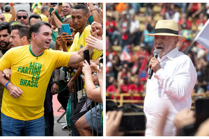 Flávio Bolsonaro (à esquerda) e Lula da SIlva são os principais candidatos às eleições Presidenciais 