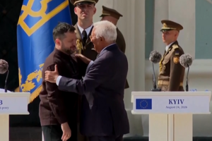 “Não somos neutros. Apoiamos a Ucrânia”: António Costa reafirma apoio europeu em Kiev  