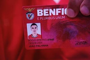Cartão de Sócio do Benfica de João Palhinha