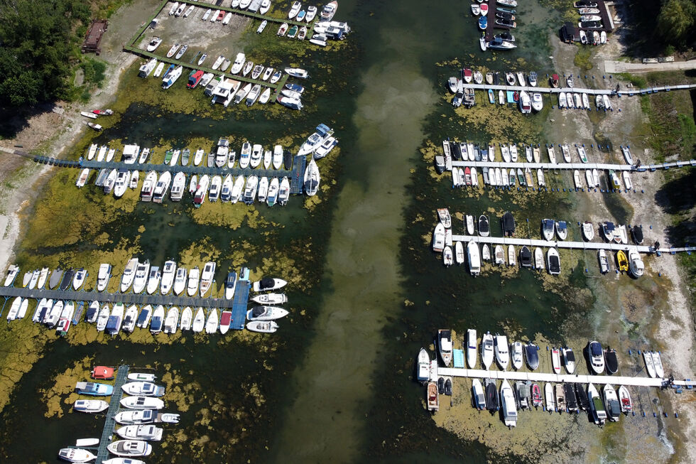 Imagem revela baico nível da água do Danúbio na Sérvia