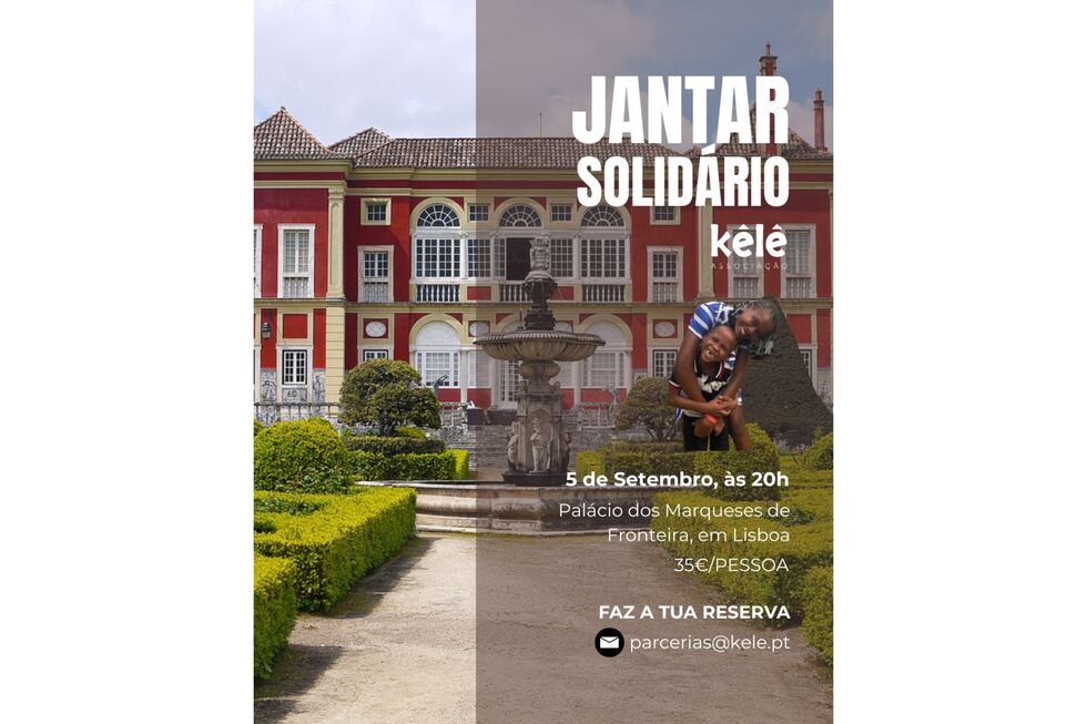 Jantar Solidário Kélé no Palácio dos Marqueses de Fronteira em Lisboa a 5 de Setembro