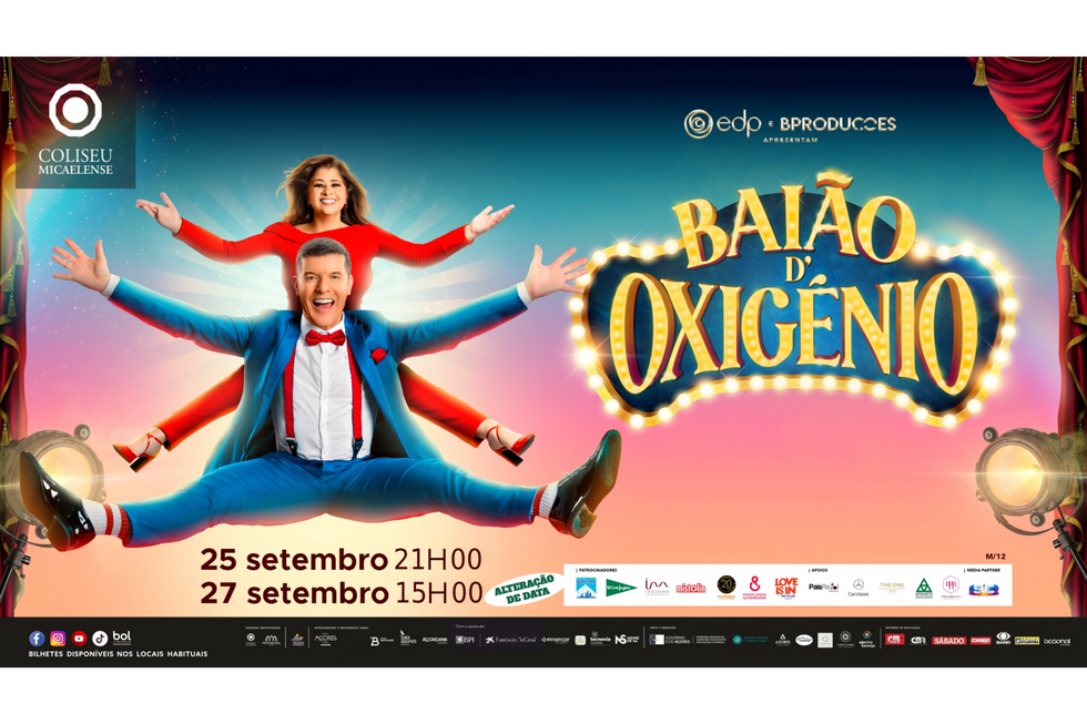 João Baião e Coliseu Micaelense apresentam "Baião d'Oxigénio" a 25 e 27 de setembro