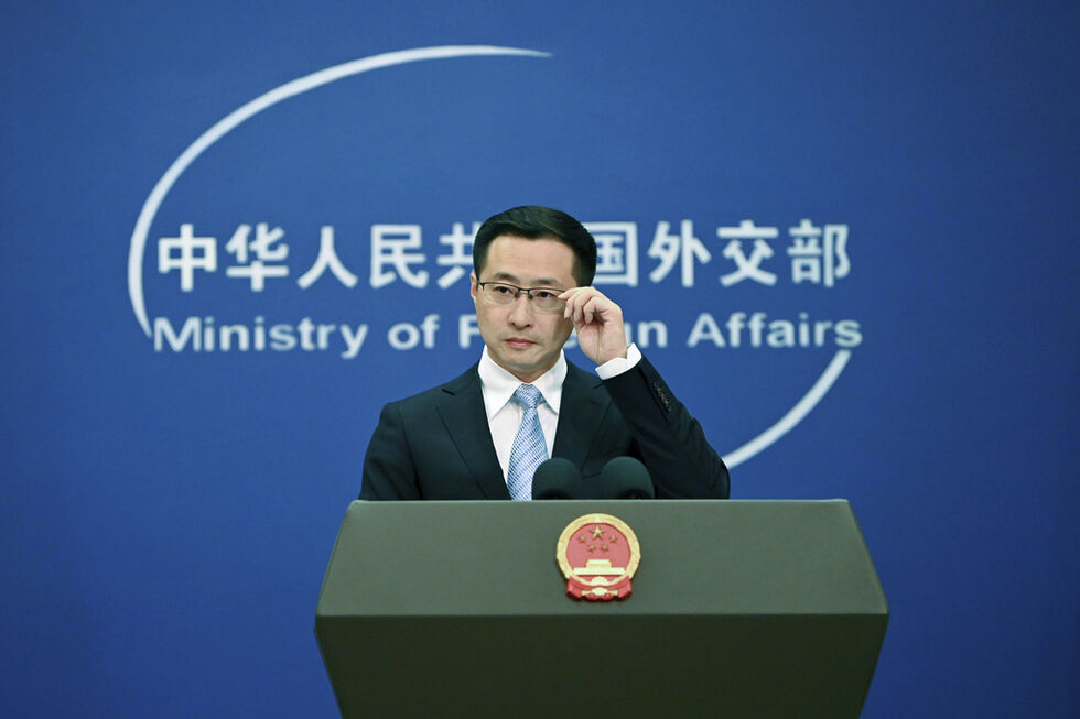  Lin Jian, porta-voz do Ministério dos Negócios Estrangeiros chinês, acusou os EUA de "manipulação política"