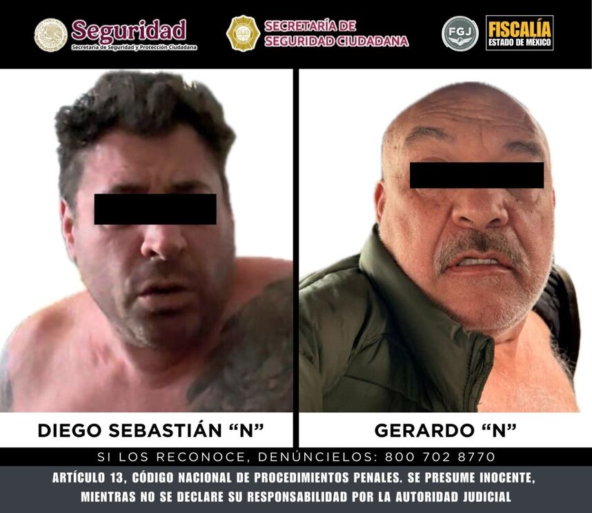 Diego Sebastián 'N' e Gerardo 'N', principais suspeitos dos homícidios