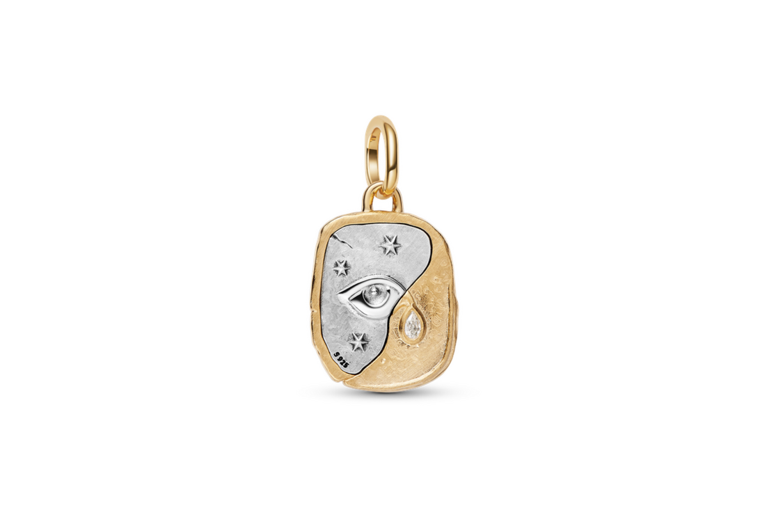 Medalhão Olho Pandora TALISMAN em prata 925 e liga metálica de assinatura com revestimento de ouro 14k, €55