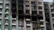 Russian attack hits 16-story residential building in Kiev