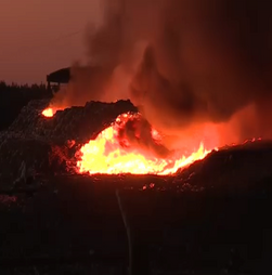 Incêndio atinge empresa de tratamento de resíduos na Chamusca