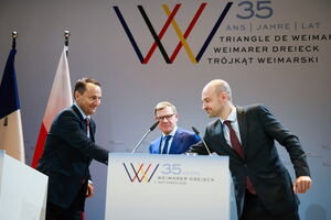 Ministros dos Negócios Estrangeiros da Alemanha, França e Polónia reuniram em Weimar, na Alemanha