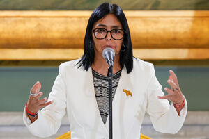 Presidente interina da Venezuela, Delcy Rodríguez.