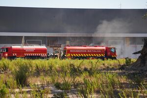 Bombeiros da Batalha combatem chamas 