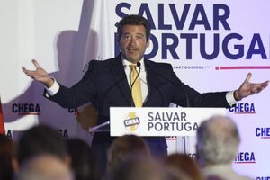 O presidente do partido Chega, André Ventura