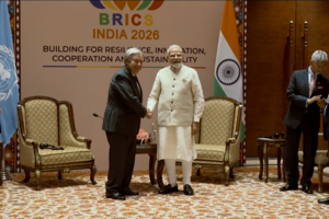 António Guterres reúne-se com primeiro-ministro indiano em véspera da cimeira dos BRICS 
