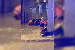 Imagens mostram túnel em Barcelona totalmente inundado