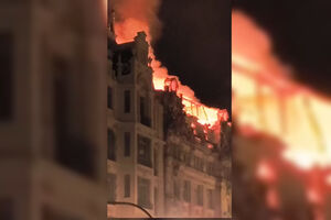 Incêndio deflagra em edifício em obras na Avenida dos Aliados no Porto
