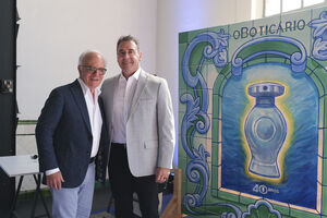 Miguel Krigsner, fundador e  presidente  d’O Boticário, e  Artur Grynbaum, vice-presidente do grupo,  em Lisboa 