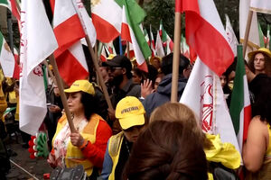 Defensores da oposição iraniana manifestam-se em Nova Iorque, perto da sede da ONU