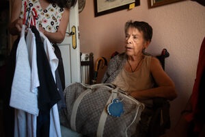Maricarmen foi despejada da sua casa em Madrid, com 87 anos