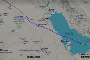 Imagens mostram desvio da rota de avião da Flydubai após incidente entre pilotos durante voo para Israel