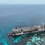 Imagens aéreas mostram destruição em ferry que se incendiou no mar nas Filipinas