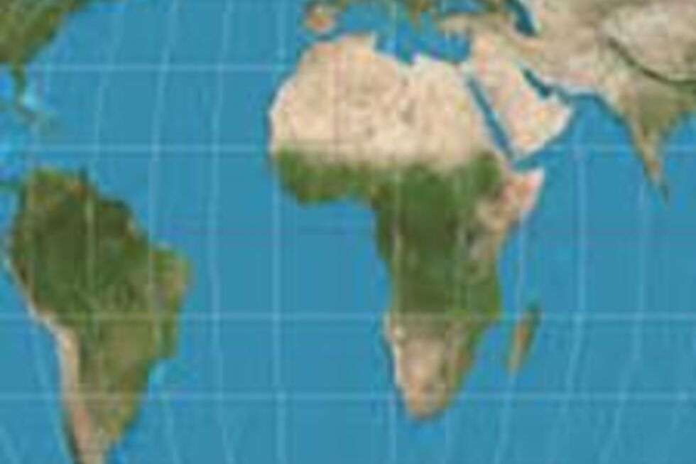 Mapa mundo. continente africano