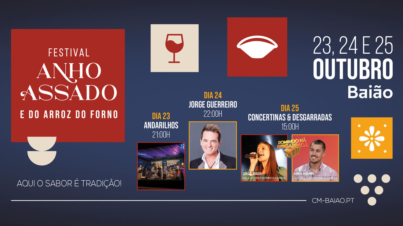 Cartaz do Festival do Anho Assado e do Arroz de Forno