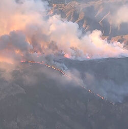Imagens de drone mostram incêndio de grandes dimensões a alastrar na Califórnia 