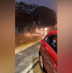 Pedras de granizo gigantes caem durante forte tempestade no Paraguai