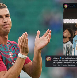 Cristiano Ronaldo deixa mensagem a Messi: 'Uma história que ficará para sempre'