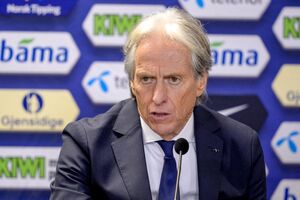 Jorge Jesus na conferência de análise ao Noruega-Portugal