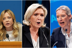 Giorgia Meloni (Itália), Marine Le Pen (França) e Alice Weidel (Alemanha) são os rostos da direita radical europeia